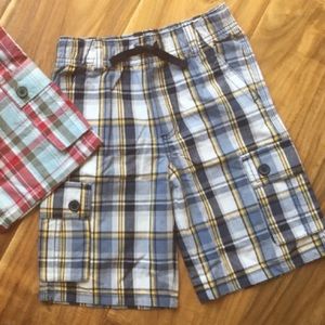 Boys Blue Plaid Shorts Gymboree